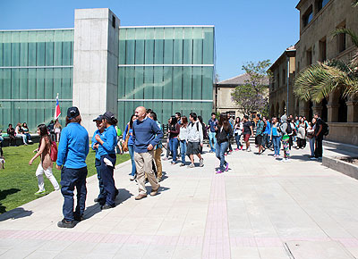 USS realizó simulacro de terremoto en campus Los Leones de Providencia - USS