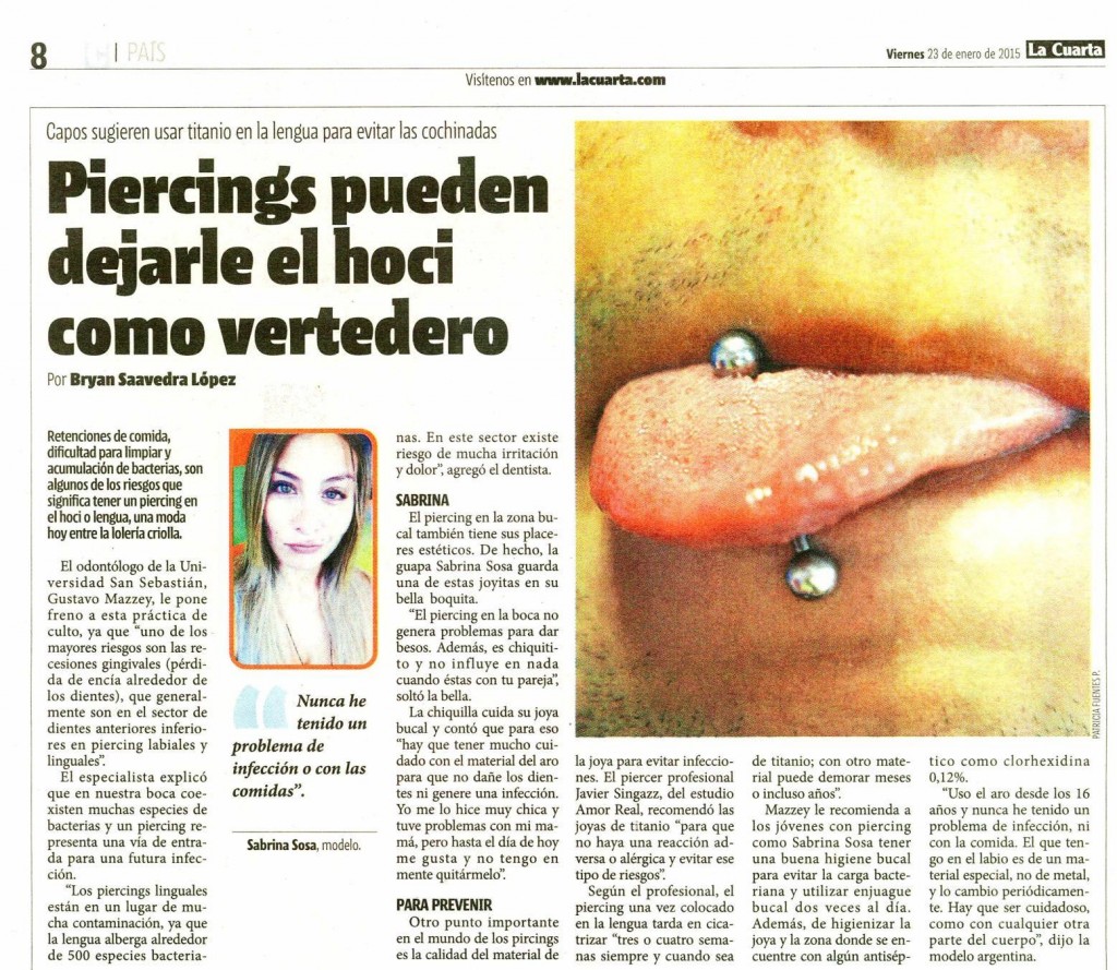 Piercings pueden dejarle el hoci como vertedero | USS