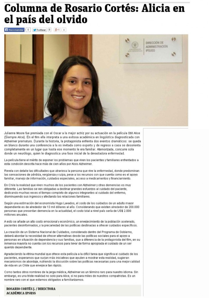 0303 Publimetro on line - Carta- Alicia en el país del olvido - IPSUSS