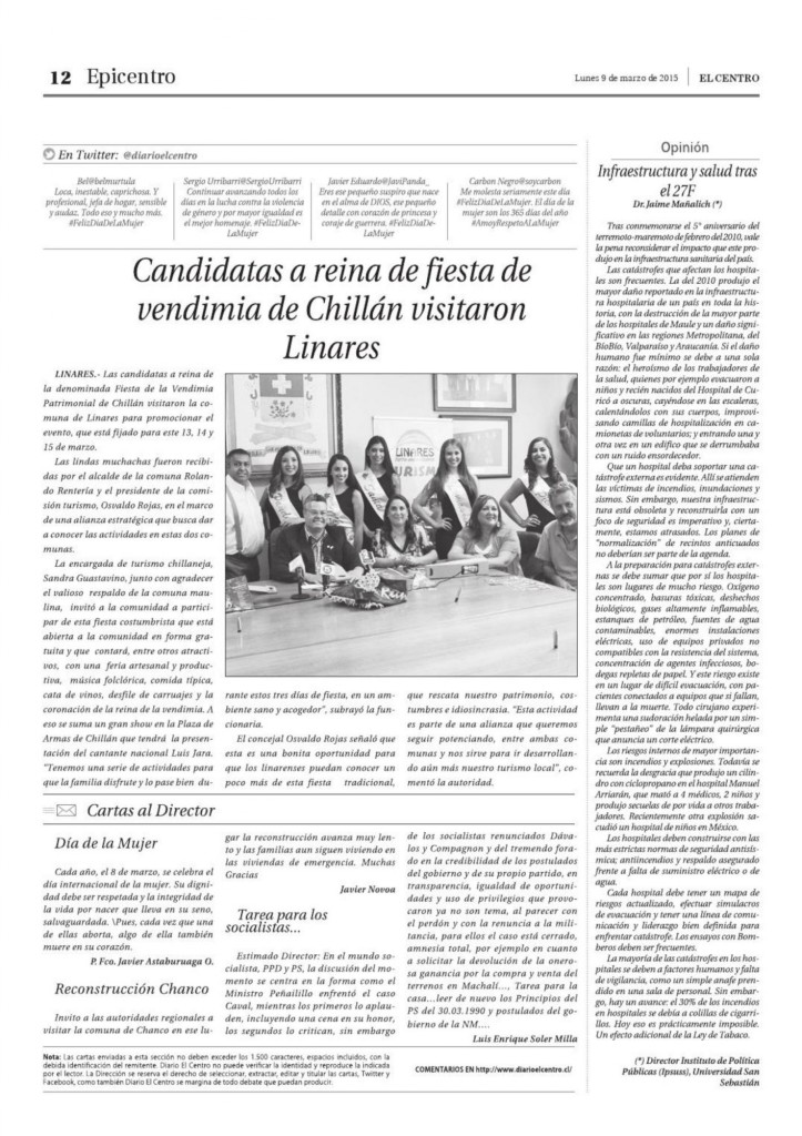 0903 El Centro de Talca - Carta - Infraestructura y salud tras 27F