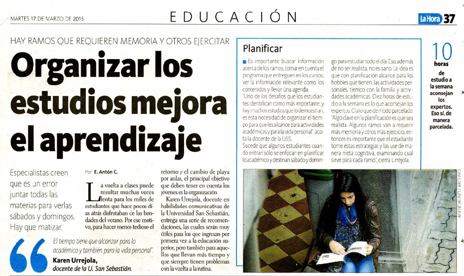 Organizar los estudios mejora aprendizaje