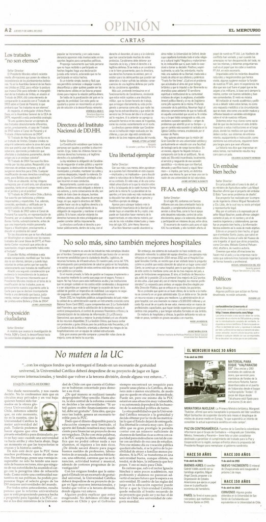 0904 El Mercurio - Carta - No solo más, sino también mejores hospitales - ISPUSS