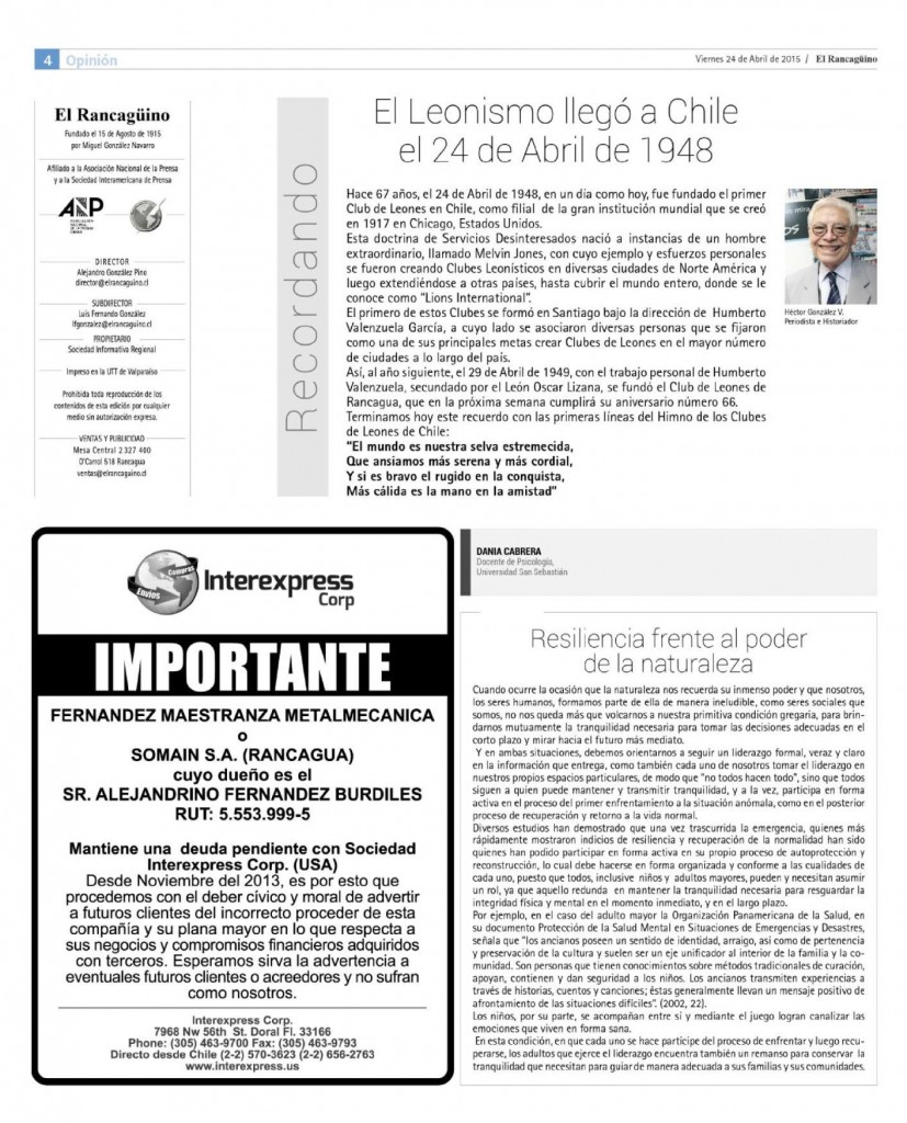 2404 El Rancaguino - Carta - Resiliencia