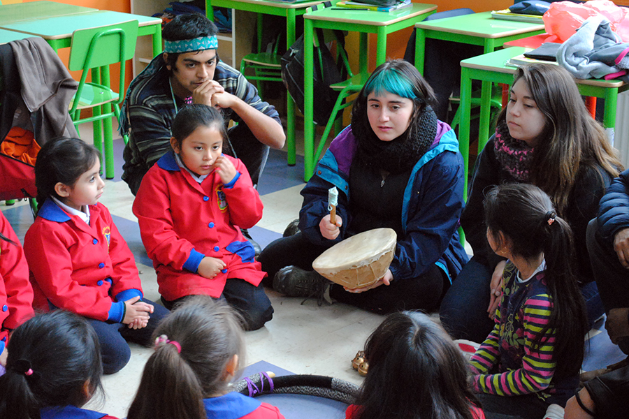 Estudiantes de Pedagogía Básica de la U. San Sebastián participaron en We Tripantu en el Museo Rudolph Amandus Philippi de Valdivia.